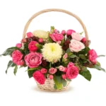 Корзина с цветами Теплое касание
